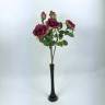Искусственные розы Роби бордовые 3 шт Н47 см