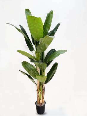 Пальма Банановая 3-х ствольная искусственная, 21 лист, Н180 см