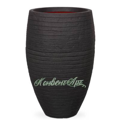 Кашпо CAPI Nature Vase Elegant Deluxe Low Row 40Dx86H Черный