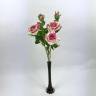 Искусственный букет из 3-х роз Роби розовые Н47 см