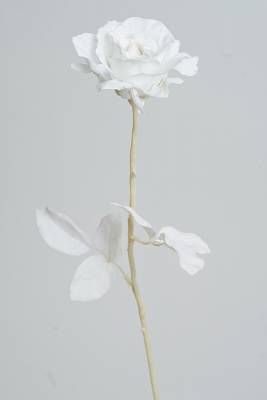 Роза искусственная Шарон 63H белая