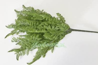 Папоротник лесной куст искусственный Н45 см, 18 листов зеленый