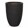 Кашпо CAPI Nature Vase Elegant Low Row 28Dx47H Черный