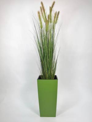 Лисий хвост 150H искусственная трава (в пластиковом кашпо) URBI SQUARE 32,5х32,5х61H олива