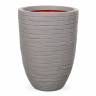 Кашпо CAPI Nature Vase Elegant Low Row 28Dx47H Серый