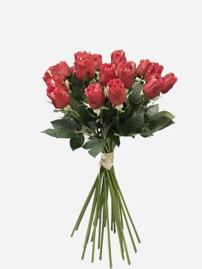 Букет из красных искусственных роз Джой  68H (25шт.)