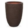 Кашпо CAPI Nature Vase Elegant Low Row 40Dx56H Коричневый