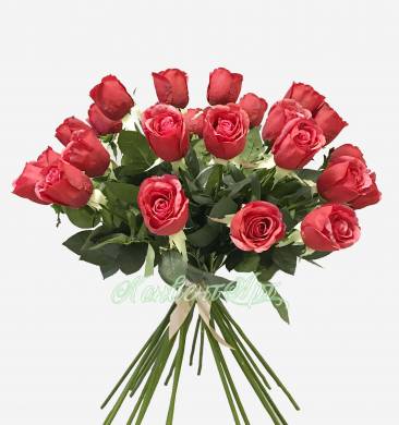 Букет из красных искусственных роз Джессика  72H (25 шт.)