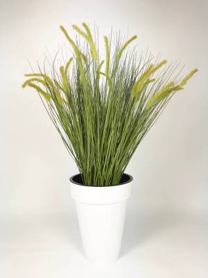 Искусственная трава луговая с колосками в кашпо CUBE SLIM 130 см