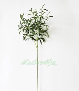 Оливковая ветка искусственная зеленая без плодов Н95 см