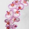Орхидея искусственная Фаленопсис "Jumbo" real-touch 11Dx102H бело-розовый (11 цветков)