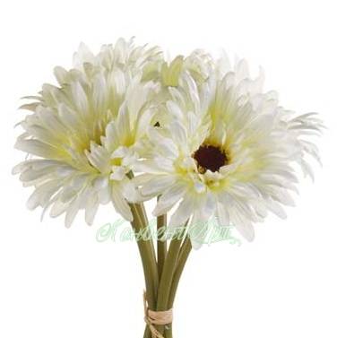 Букет из Гербер 27H кремовый (5 искусственных цветков)