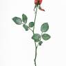 Искусственная роза Твиджи красная в бутоне заснеженная Н 60см