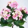 Гортензия искусственная 40H розовая (куст 5 цветков без кашпо)