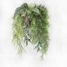 Интерьерная композиция из искусственных растений « Водопад 3» в плетеном кашпо  