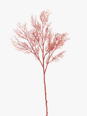 Новогодняя ветка декоративная красная Коралл H93см