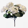 Гортензия кустовая искусственная, 5 белых соцветий Н40, D35 см