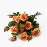 Искусственная роза с бутоном "Роби" 8Dx47H оранжевая