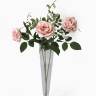 Роза плетистая Диана в наборе 3 шт. нежно-розовые искусственные цветы для декора Н75 см 