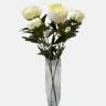 Пионы белые кустовые 2 цв.1 бутон, в наборе 3 шт. искусственные цветы для декора Н70 см 