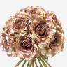 Букет из розовых искусственных роз Ретро Романс 55H (17 шт.)