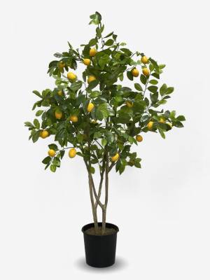 Лимонное дерево с плодами искусственное Д80 Н150см