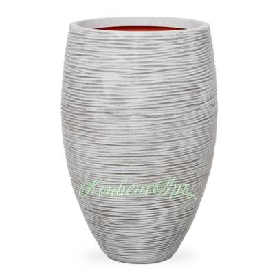 Кашпо CAPI Nature Vase Elegant Deluxe Rib 29Dx60H Ивори