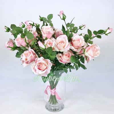 Букет из искусственных кустовых розовых роз «Джульетта» 					