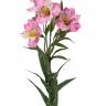 Искусственный цветок Альстромерия "Белла" 75H розовая (5 искусственных цветков 3 бутона 18 листьев)