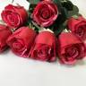 Розы красные Джессика в наборе 7 шт. искусственные цветы для декора Н72см