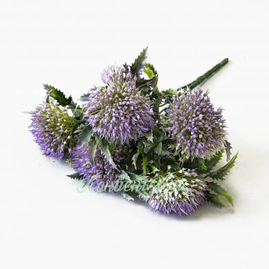 Эрингиум (Синеголовник) искусственный  5 соцветий, фиолетовый Н25 см 