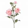 Роза кустовая искусственная 75Н нежно-розовый (3 ветки)