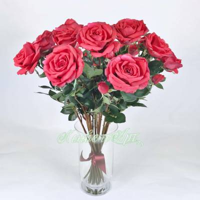 Букет из искусственных красных роз «Кармэн»