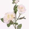 Роза кустовая 75Н белый (3 искусственные ветки)