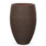 Кашпо CAPI Nature Vase Elegant Deluxe Rib 40Dx86H Коричневый