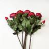 Роза красная Элизабет в наборе 5 шт. искусственные цветы для декора  Н85см 