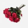 Роза красная Элизабет, в наборе 7 шт. искусственные цветы для декора  Н85см  