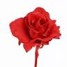 Красный искусственный цветок Роза Шарон D-10см Н-63см