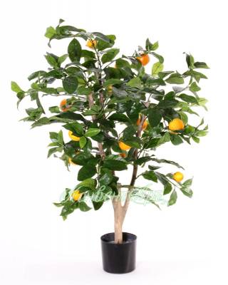 Апельсин искусственное дерево 13 плодов, ствол натуральный Н85 см