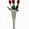 Розы красные Джой в бутоне, в наборе 3 шт. искусственные цветы для декора Н68 см