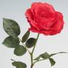 Роза искусственная красная "Джой" real-touch 73H распустившаяся 