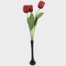 Букет из искусственных тюльпанов 3 шт красные Н48 см