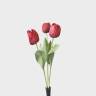 Букет из искусственных тюльпанов 3 шт красные Н48 см