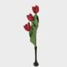 Искусственные тюльпаны real-touch красные 3 шт Н60 см