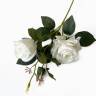 Роза  белая ФРИДОМ кустовая искусственная  real-touch  2цв.1 бутон Н65 см