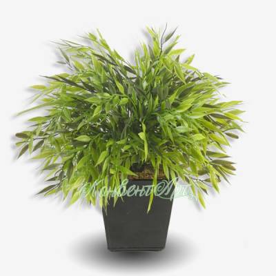 Трава искусственный бамбук 30 см (Куст в цинковом кашпо)