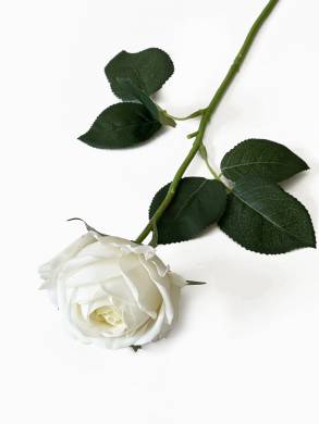 Роза ФАННИ белая искусственная D8 H43 см