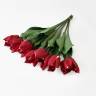 Тюльпан искусственный цветок Real-touch 60H красный