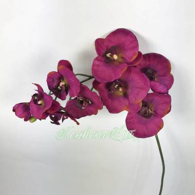Искусственная орхидея Фаленопсис 9 цветков Н100 см фиолетовый 