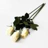 Розы кремовые Джой в бутоне, в наборе 3 шт. искусственные цветы для декора Н68 см